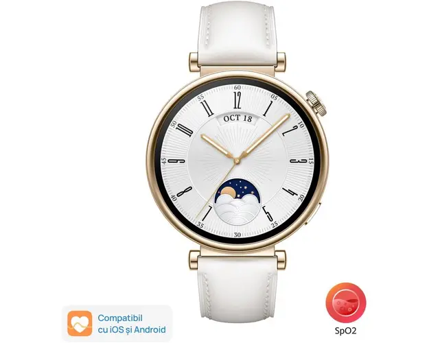 Smartwatch Huawei Watch GT 4, 41mm, White Leather