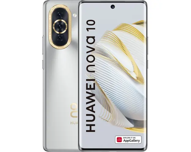 Telefon mobil Huawei Nova 10, Dual SIM, 8GB RAM, 128GB, 4G, Starry Silver