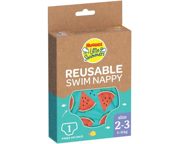 Chilotei de baie refolosibili, Huggies , nr. 2-3, 5-11 kg, 1 buc, Watermelon