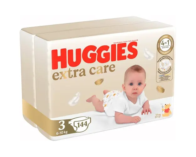 Pachet Scutece Huggies Extra Care 3, Mega, 6-10 kg, 144 buc
