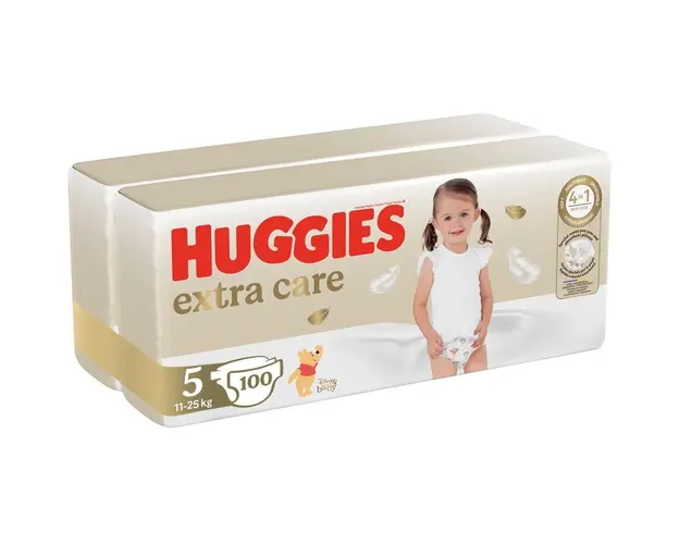 Pachet scutece Huggies Extra Care 5, 11-25 kg, 100 buc