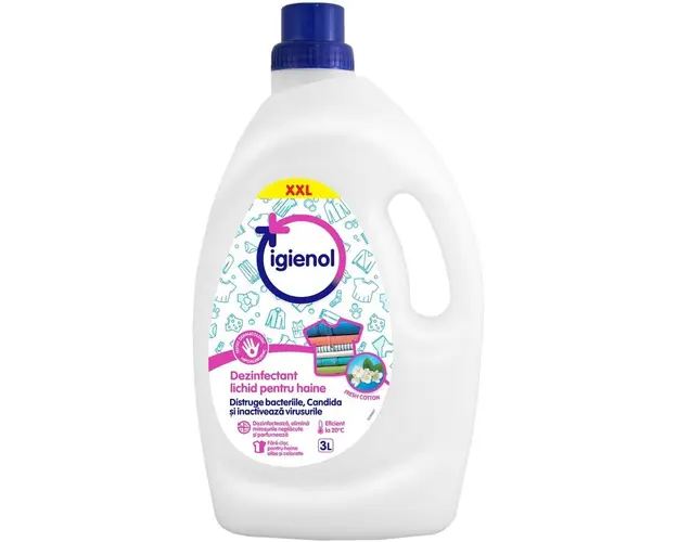 Dezinfectant lichid pentru haine Igienol Fresh Cotton, 3 l