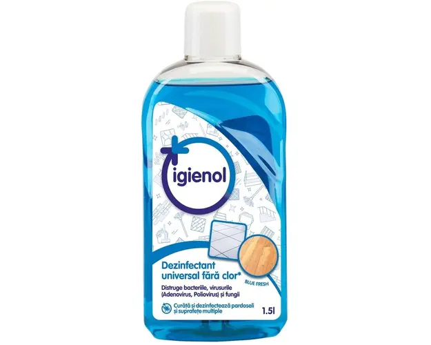 Dezinfectant universal fara clor Igienol Blue Fresh, 1.5 l