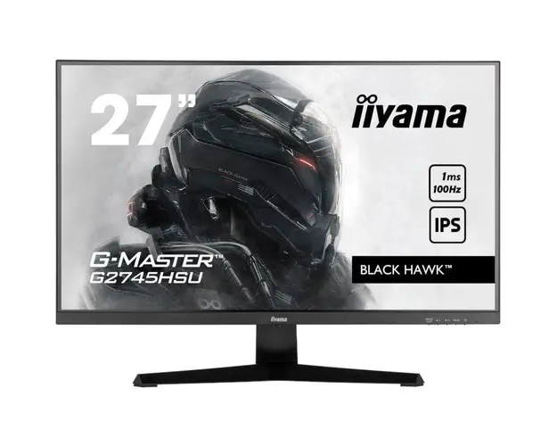 Monitor LED IIyama Gaming Black Hawk G-MASTER G2745HSU-B1 27 inch FHD IPS 1 ms 100 Hz FreeSync