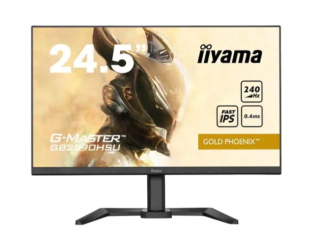 Monitor LED IIyama Gaming Gold Phoenix G-MASTER GB2590HSU-B5 24.5 inch FHD IPS 0.4 ms 240 Hz HDR FreeSync Premium