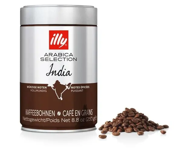 Cafea boabe Illy Monoarabica India, 250g