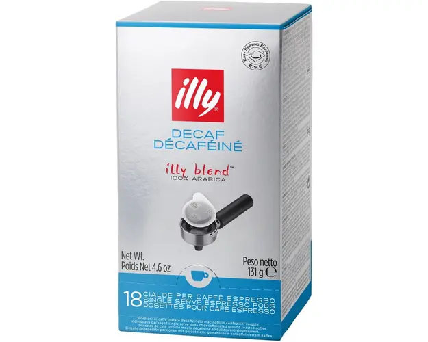 Paduri Cafea illy ESE decofeinizata, 18 buc, 131 gr.