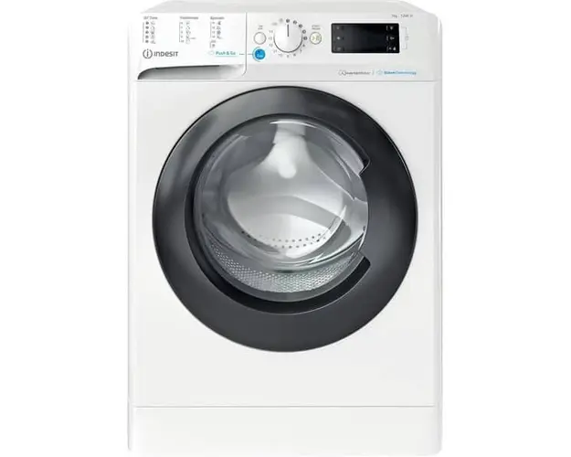 Masina de spalat rufe frontala slim Indesit BWSE 71295X WBV EU, 7 kg, 1200rpm, Clasa B, alb