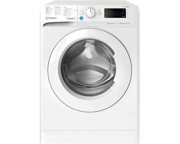 Masina de spalat rufe Indesit INNEX BWE 81295X WV EE, 8 kg, 1200 rpm, Clasa B, Push&amp;Go, Motor Inverter, Alb