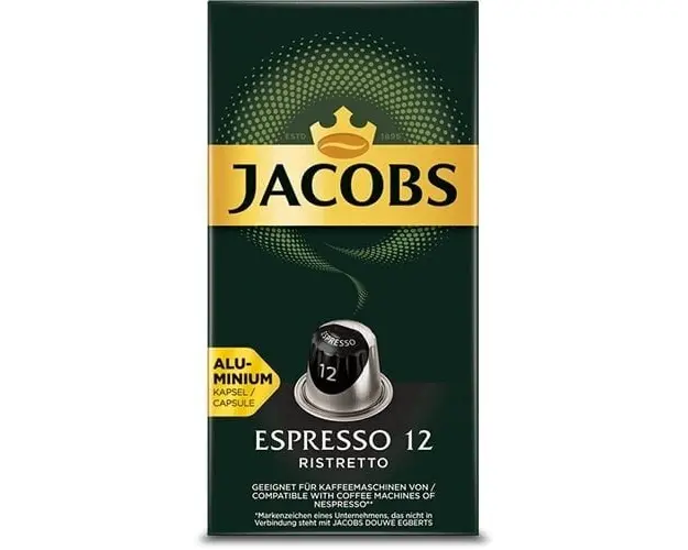 Cafea capsule Jacobs Espresso Ristretto compatibile Nesspresso,20 capsule,104 g