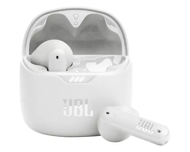 Casti audio in ear JBL Tune Flex, True Wireless, Bluetooth, Active Noise Cancelling, IPX4, JBL Sound Fit, Alb