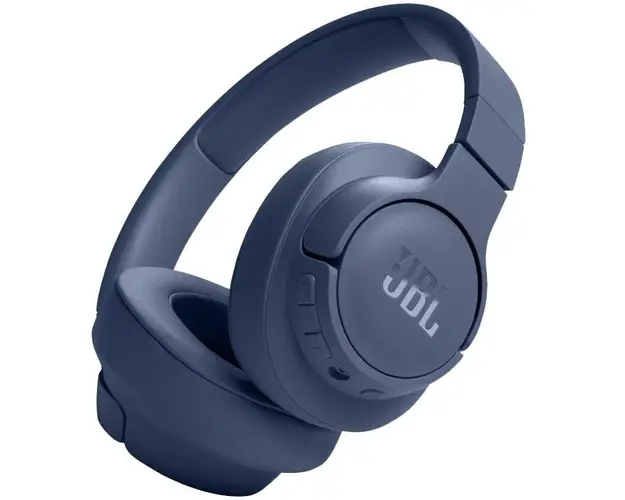 Casti audio wireless over-ear JBL Tune 720BT, JBL Pure Bass Sound, Bluetooth 5.3, Conexiune multi-point, Asistent vocal, Albastru