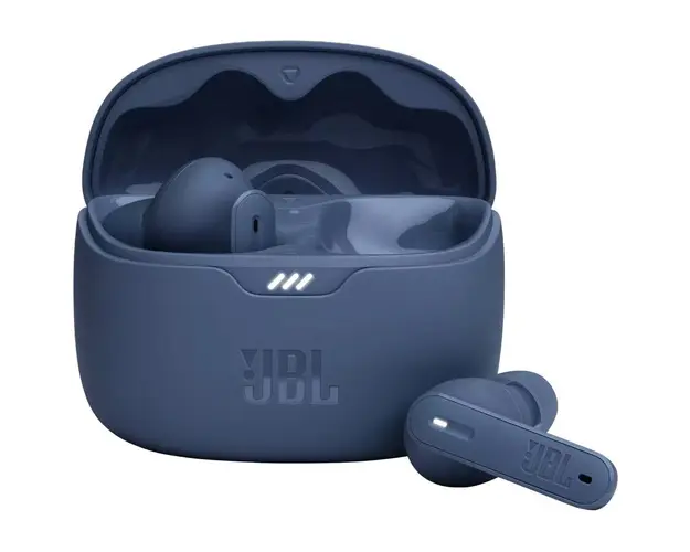 Casti in-ear JBL Tune Beam, True wireless, Active Noise Cancelling, Bluetooth, 4 Microfoane, Autonomie 48H, IP54, Albastru