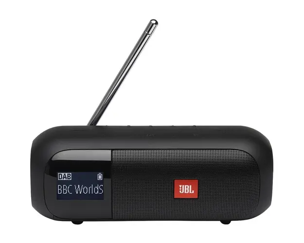 Radio portabil JBL Tuner 2, Bluetooth, DAB/FM, Rezistent la apa IPX7, Negru