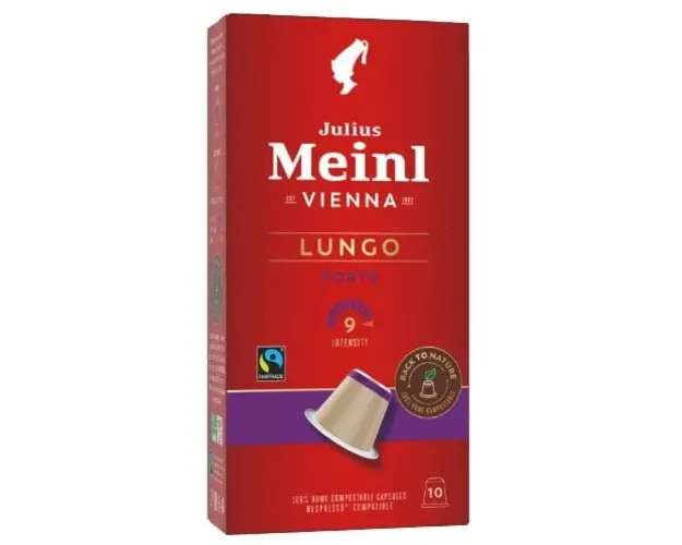 Cafea capsule Julius Meinl Lungo FT, compatibile Nespresso, 10 capsule, 56g
