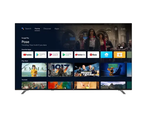 Televizor QLED JVC 43VAQ3300, 108cm, Smart Android TV, 4K Ultra HD, Clasa F