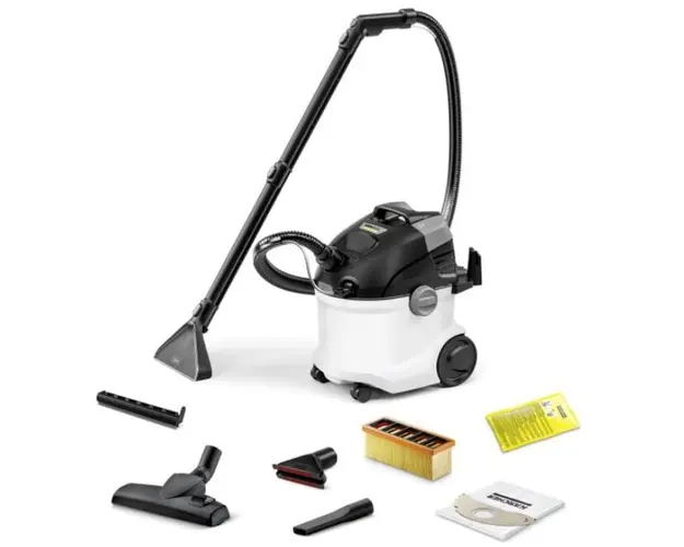 Aparat de curatat cu spray-extractie Karcher SE 5, 1000 W, capacitate rezervor apa curata 4 l, capacitate rezervor apa murdara 4 l, Alb