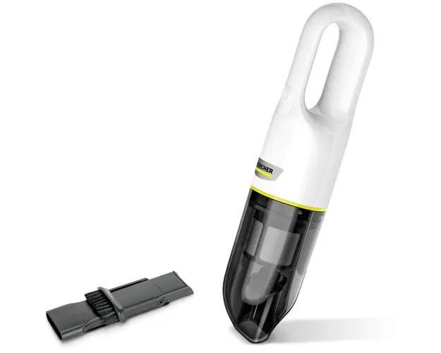Aspirator de mana KARCHER CVH 2, 1.198-330.0, 0.15l, 7.2V, 70W, autonomie 10 min, filtru HEPA, 0.7 kg, Alb/Negru