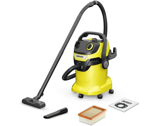 Aspirator multifunctional Karcher WD 5 V-25/5/22 , 1100 W, aspirare umeda si uscata, 25 l rezervor, Furtun 2.2 m, functie de suflare, galben/negru