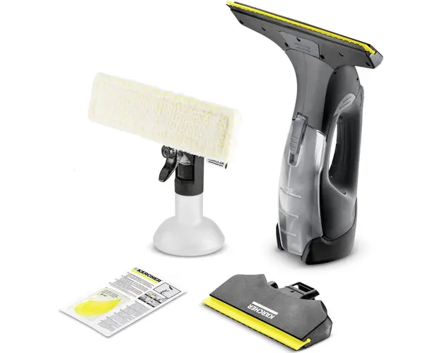 Aspirator pentru geamuri Karcher WV 5 Plus N Black Edition, 1.633-467.0, 35 minute, 10 W, capacitate rezervor apa 100 ml, putere de curatare cca 105 m², Negru/Galben