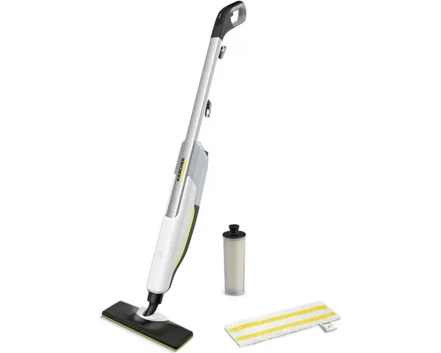 Mop cu aburi Karcher KST 2 Upright, 1.513-590.0, 1600 W, timp incalzire 50 secunde, 50mp, Alb/Negru
