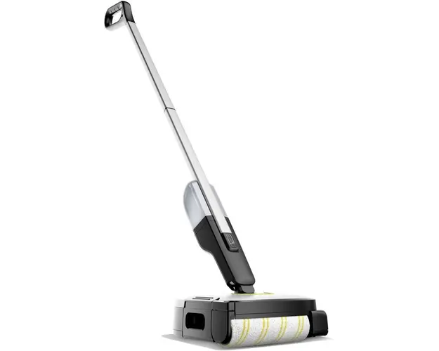 Mop Electric Karcher FC 2-4 Battery Set 2B Duo Cordless, 1.056-206.0, 3,6 - 3,7 - Max. 4,2 V, 200 ml (apa curata), 100 ml (apa murdara), latime rola 18 cm, autonomie 20 min (max), Doua baterii interschimbabile si incarcator de baterii, Alb/Negru