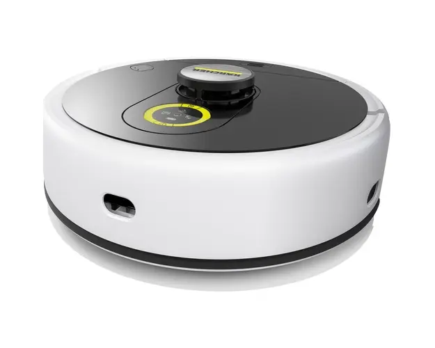 Robot mop cu role inteligent Karcher RCF 3 1.269-660.0, navigatie LiDar, 5200mAh, autonomie 120 de minute, 80m², putere de aspirare 5000 Pa, recipient apa curata 430ml, rezervor apa murdara 115 ml, Alb/Negru