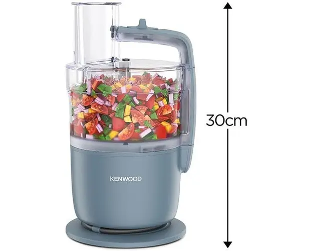 Robot de bucatarie compact KENWOOD MultiPro Go FDP22.130GY, 650W, vas 1.3L, 2 trepte viteza, gri