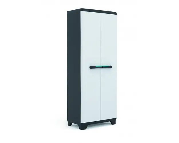 Dulap High Linear, 3 polite, gri, 68x39x173cm
