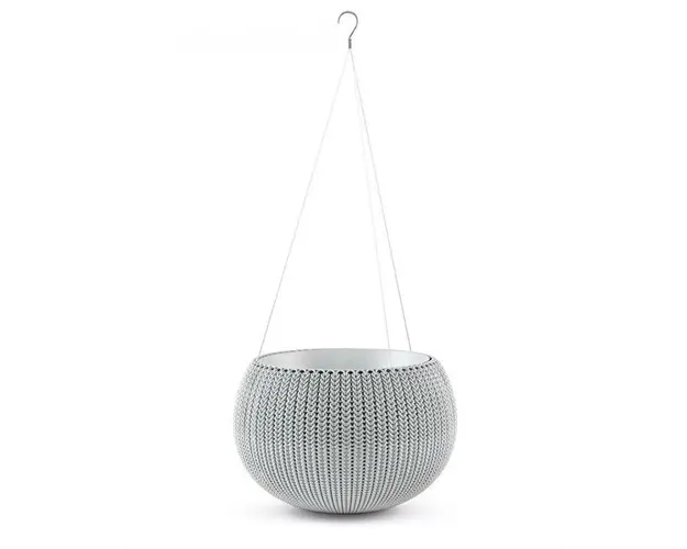 Ghiveci rotund gri suspendabil Keter Cozies S 3.2 L
