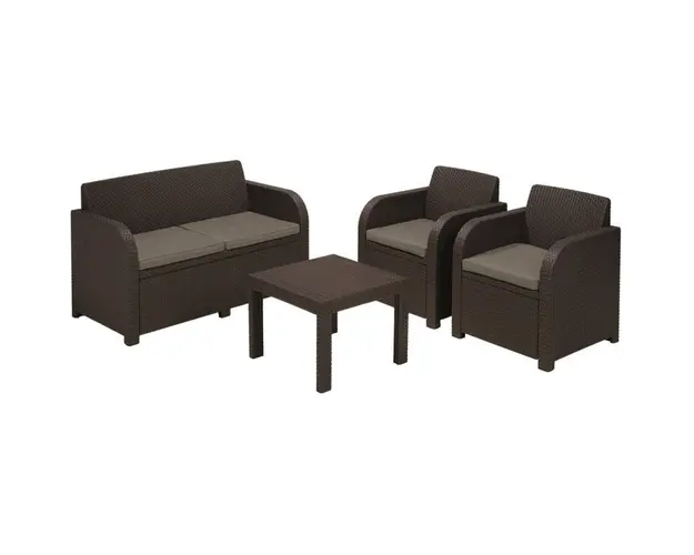 Set mobilier gradina 4 locuri maro Georgia