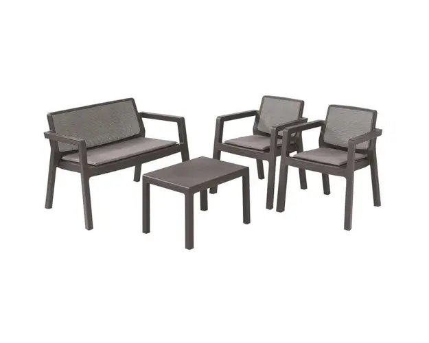 Set mobilier gradina graphite cu perne Emily Patio