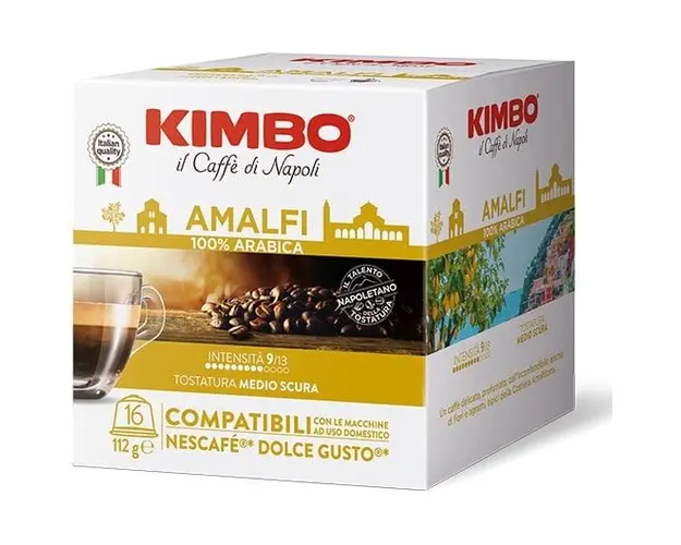 Cafea capsule compatibile Dolce Gusto Kimbo Amalfi, 16x7g