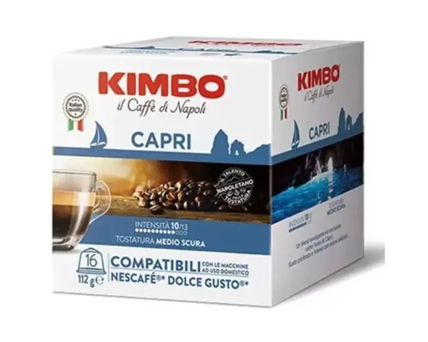 Cafea capsule compatibile Dolce Gusto Kimbo Capri, 16x7g