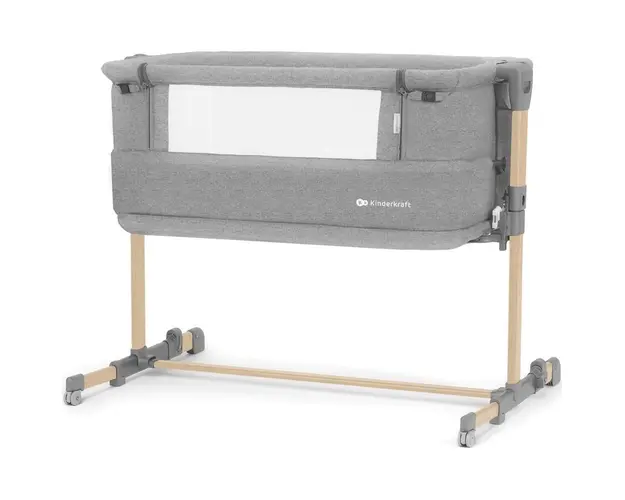 Patut bebe, Kinderkraft Neste grow, gri deschis lemn