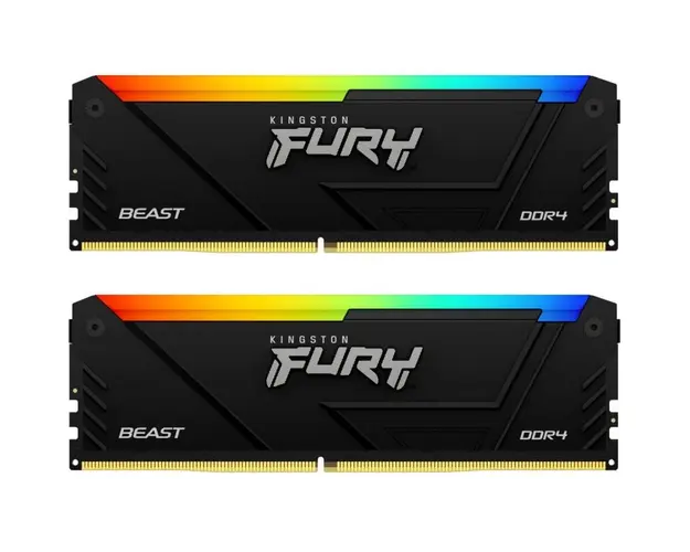 Memorie FURY Beast RGB 32GB DDR4 3200MHz CL16 Dual Channel Kit