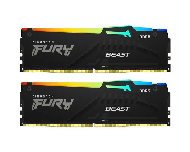 Memorie Kingston FURY Beast RGB 64GB DDR5 6000MHz CL30 Dual Channel Kit