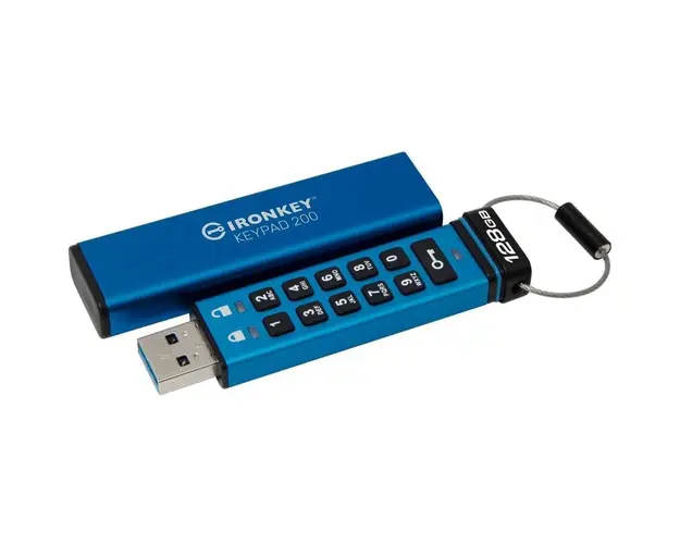 USB Flash Drive Kingston 128GB IronKey Keypad 200, USB 3.2 Gen1