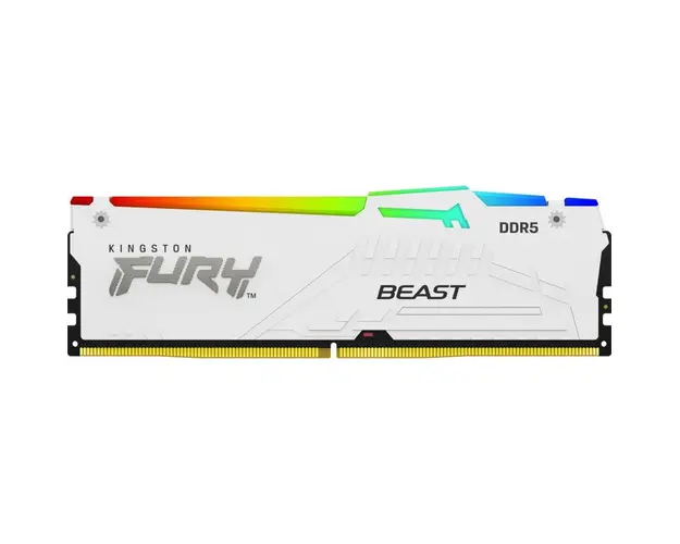 Memorie RAM DDR5, 16GB, 5600MHz, CL40, 1.35V, FURY Beast White, RGB