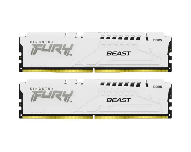 Memorie RAM DDR5, 64GB, 6000MHz, CL36, 1.35V, FURY Beast White, Kit of 2