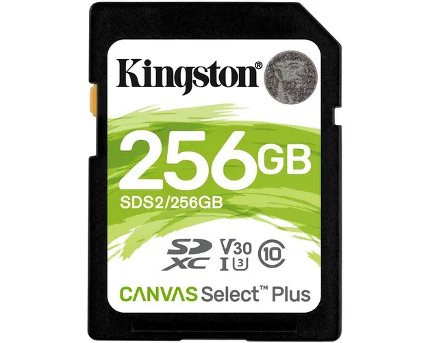 SD Card Kingston, 256GB, Canvas Select Plus, Clasa 10 UHS-I, R/W 100/85 MB/s