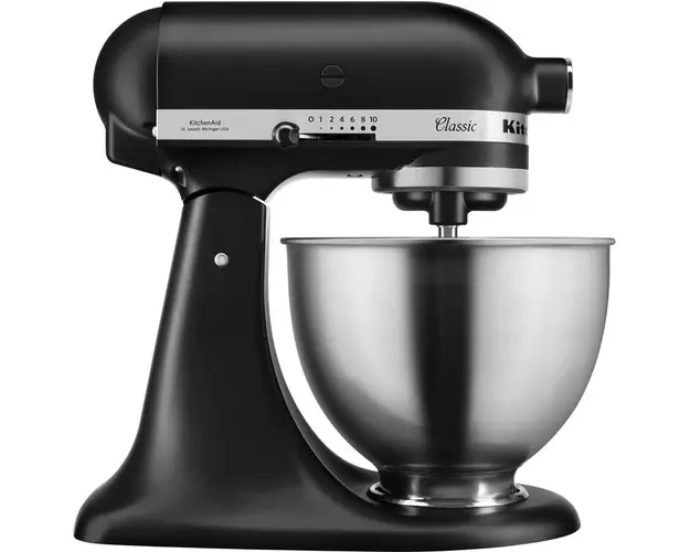 Mixer cu bol KitchenAid 5K45SSEBM, 4.3L, classic, matte black