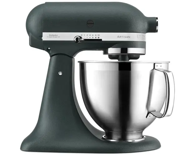 Mixer cu bol KitchenAid Artisan Elegance Pebbled Palm, 300W, 4.8L, Gri
