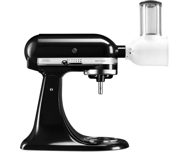 Mixer cu bol KitchenAid BUNDLEVEGGIEOB, model 125, 4.8L, cu accesoriu feliere, onyx black