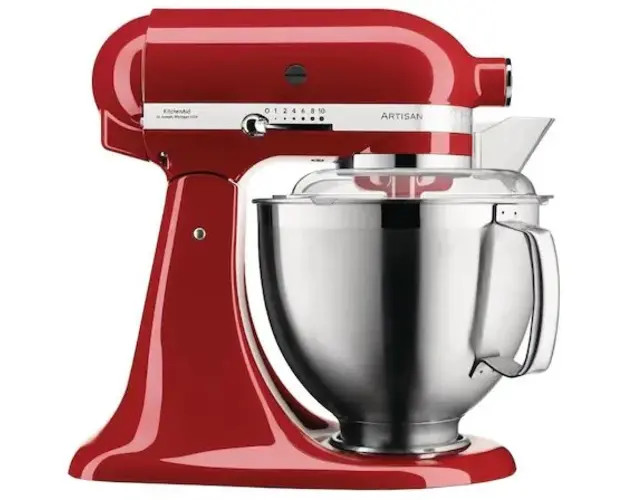 Mixer planetar Artisan Elegance KitchenAid 5KSM185PSEER 300 W, bol 4.8 L, Rosu