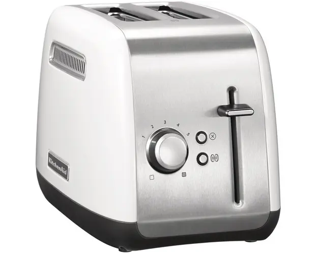 Prajitor de paine KitchenAid 5KMT2115EWH, 2 sloturi si 5 grade de rumenire, 1100W, onyx black