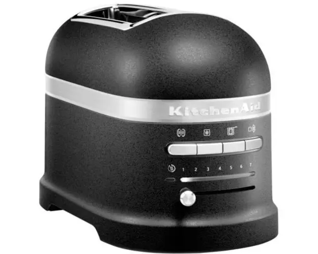 Prajitor de paine KitchenAid Artisan 5KMT2204EBK, 2 sloturi, 1250 W, cast iron black