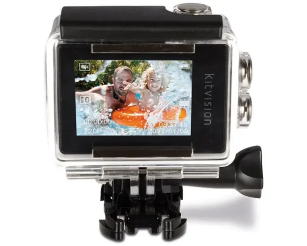 Camera video de actiune Waterproof, Alb