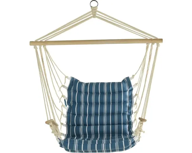 Hamac tip scaun, bumbac/poliester, 100x53 cm, 220g/m2, albastru