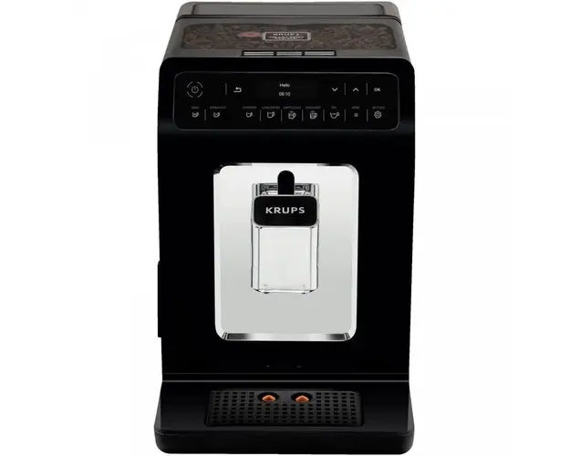 Espressor automat Krups Evidence EA8908, 1450W, 15 bari, rezervor boabe 260g, rezervor apa 2.5L, rasnita 3 nivele, Negru
